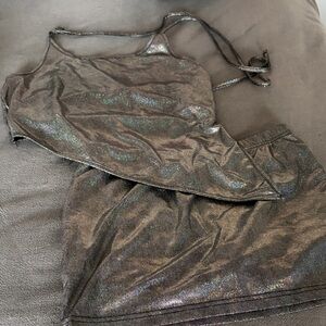 SHEIN Black and Silver Elegant Ensemble